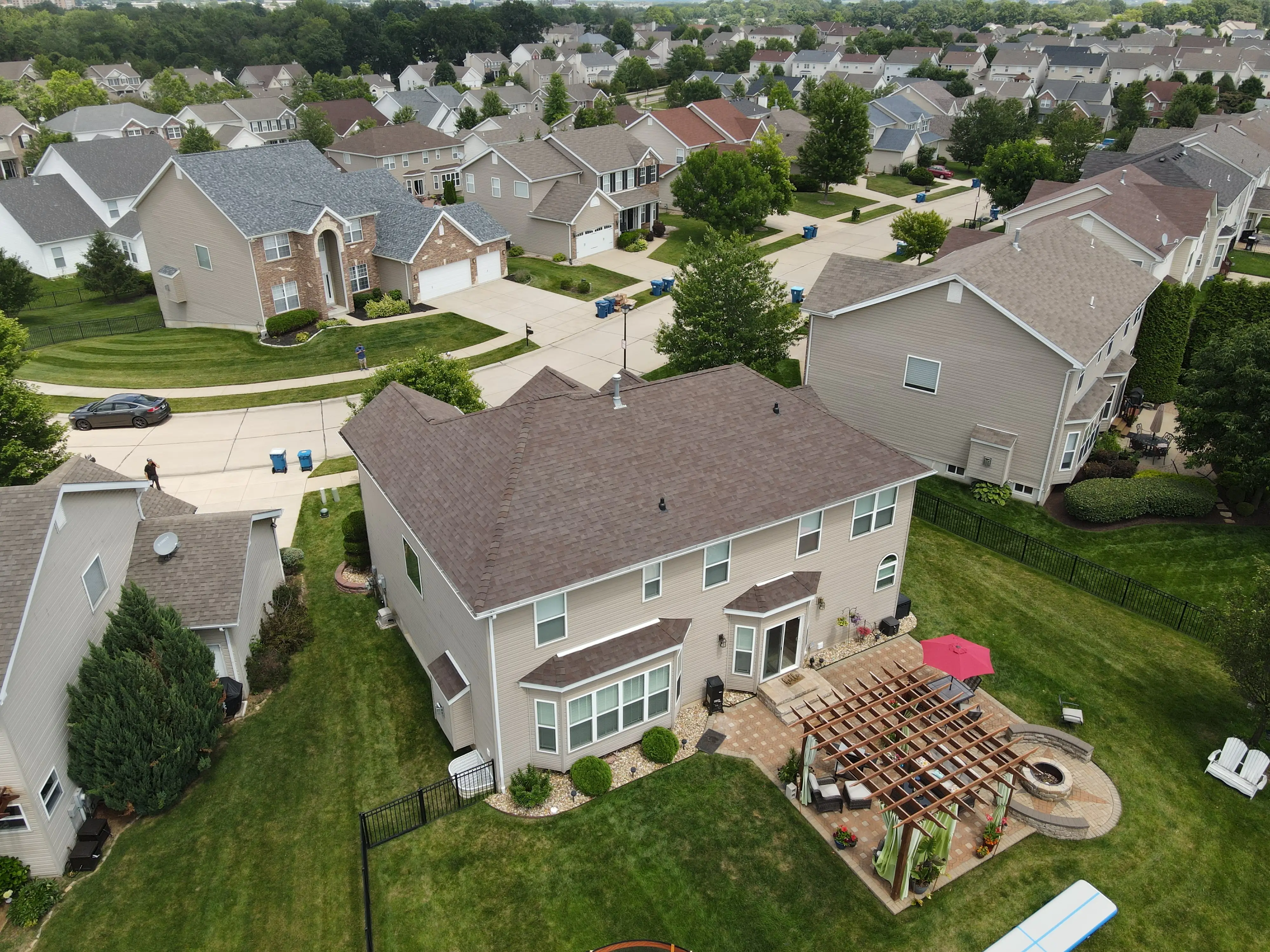 Residential roof replacement with architectural shingles in St. Charles County