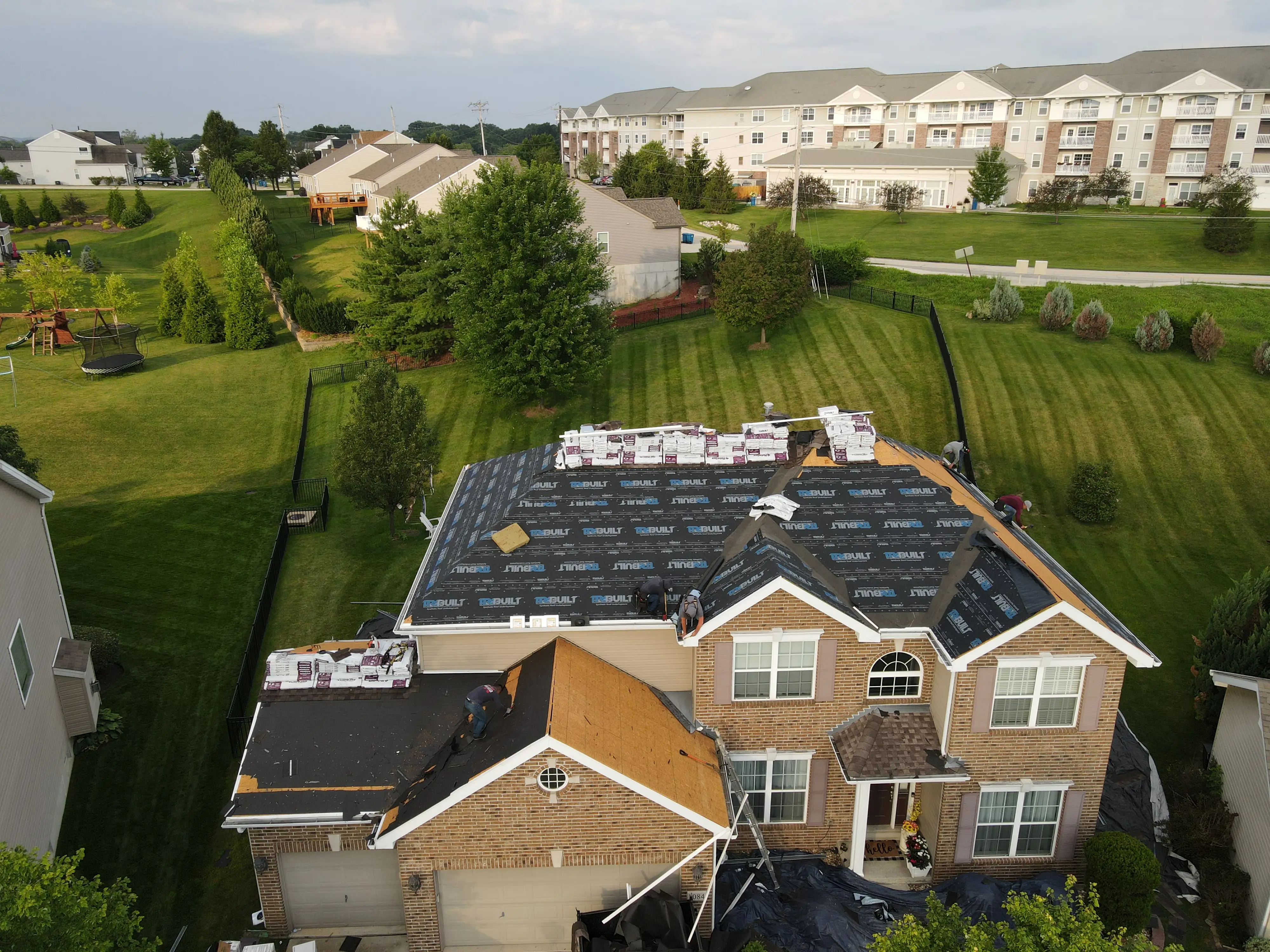 Storm damage repair project #14 by Our Local Roofers in Greater St. Charles Area