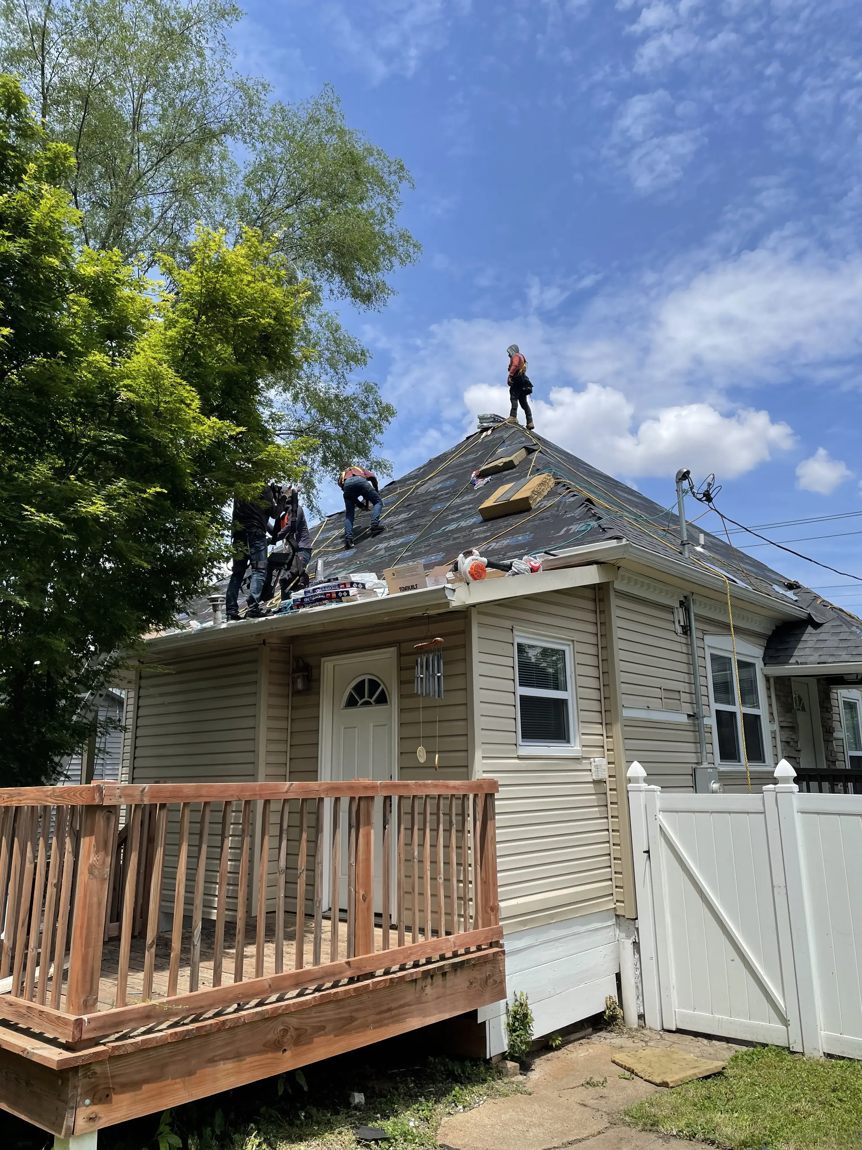 Storm damage repair project #56 by Our Local Roofers in Greater St. Charles Area